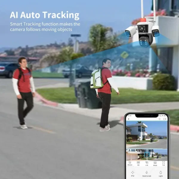 Cámara de Seguridad IP PTZ de 8MP con Visión Nocturna