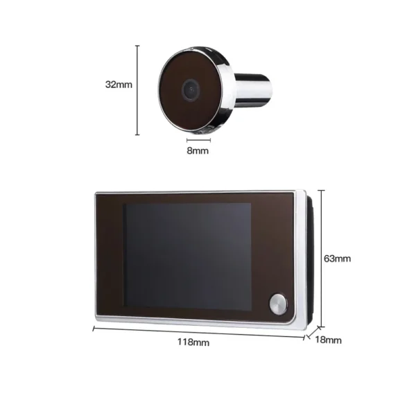 Mirilla Digital AWAPOW con Cámara y Pantalla LCD